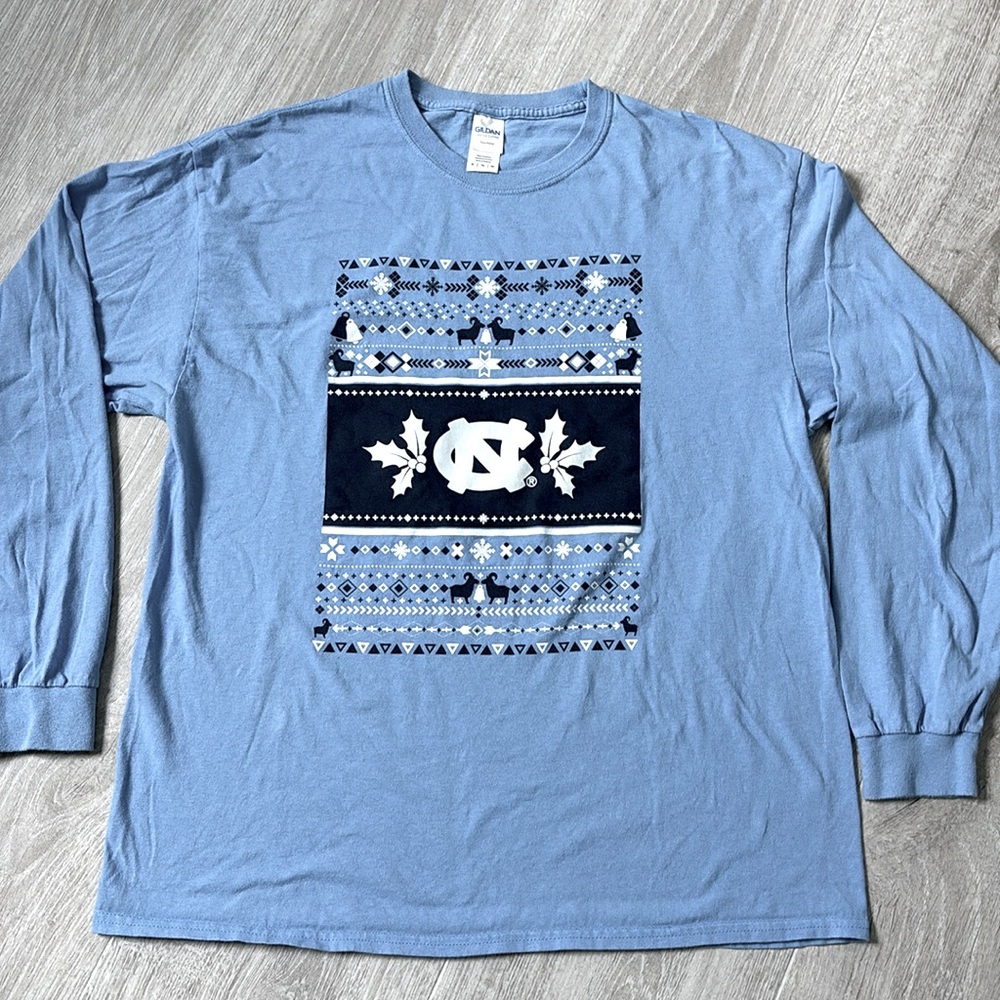 University of North Carolina Tar Heels Holiday/Christmas Long Sleeve T-Shirt